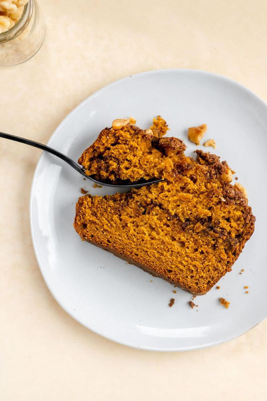 Chocolate walnut butter pumpkin bread